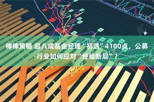 棒棒策略 超八成基金经理“初遇”4100点，公募行业如何应对“经验断层”？
